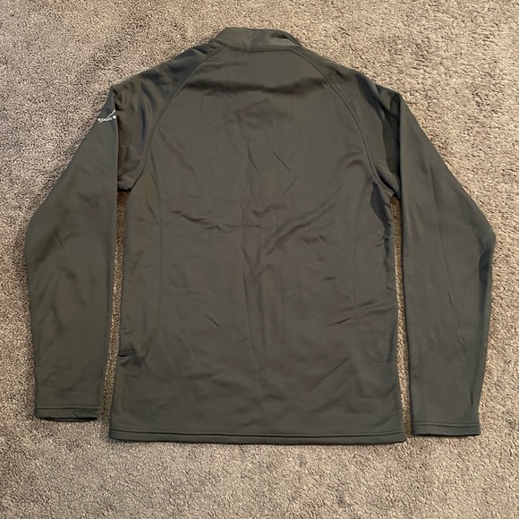 Men's Eddie Bauer Gray Smooth Fleece Base Layer 1/2 Zip Pullover Small - Picture 3 of 5